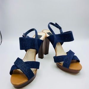 White House black market dark denim heels 8.5